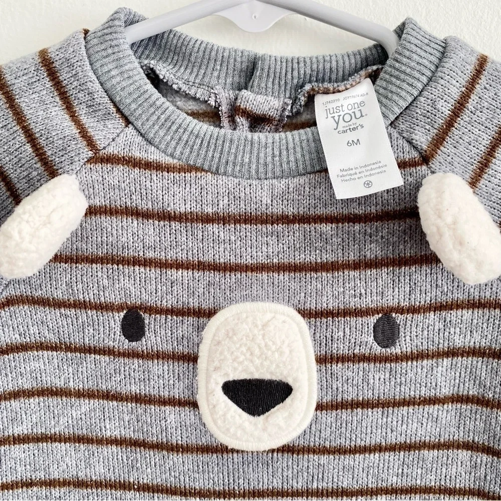 Carter’s Baby Bear Sweater Jumpsuit Size 6 Months